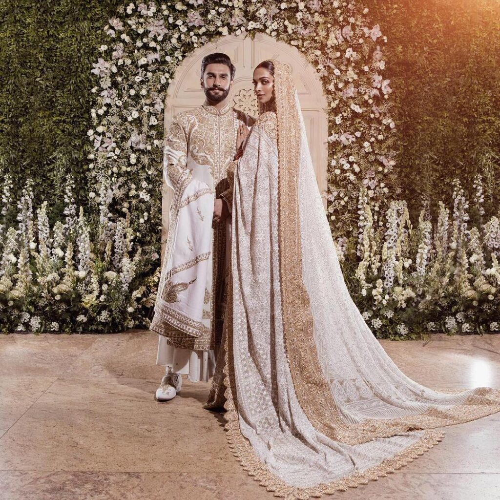 Deepika Padukone in Saree at her wedding.